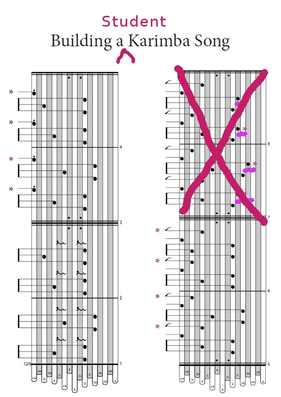 Building Student Karimba SongTab