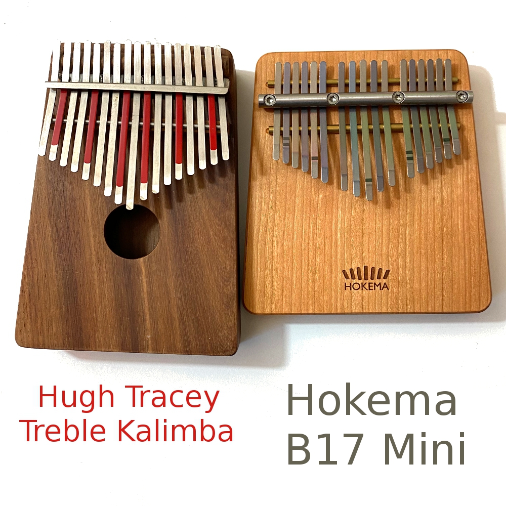 Hokema B17 Mini Kalimba - 4 Hokema Kalimbas, 5 The 17-Note